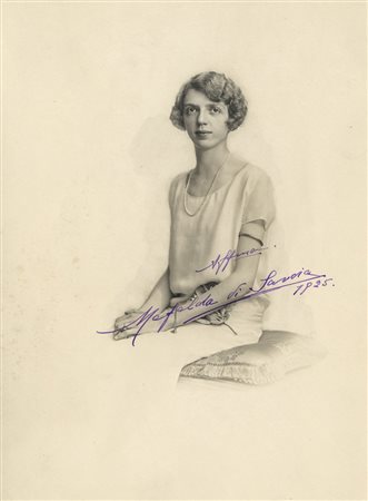 Ritratti fotografici di Mafalda di Savoia, Maria José, Giovanna di Savoia ed...