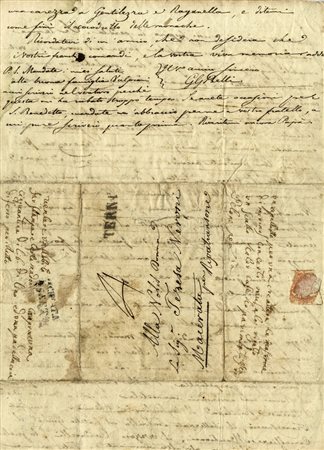 Belli Giuseppe Gioacchino, Lettera autografa firmata inviata a Teresa...