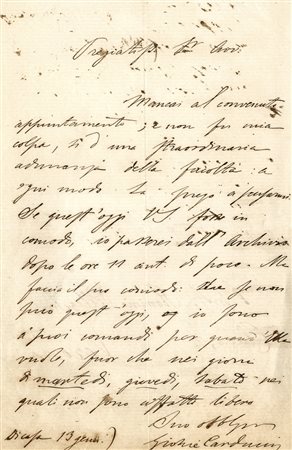 Carducci Giosuè, 3 lettera autografe firmate. A vari destinatari.Datate...