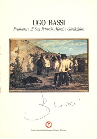 Craxi Bettino, Firma autografa su libro.Non datata.Firma a penna blu su libro...
