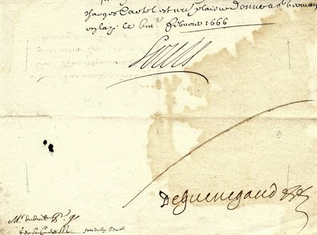 Louis XIV - Re di Francia, Documento firmato da Luigi XIV (firma di...