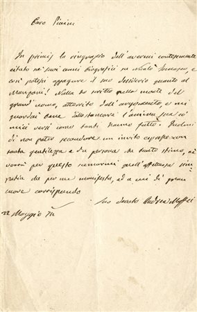 Maffei Andrea, Insieme di 14 lettere, 3 biglietti e 1 componimento poetico...