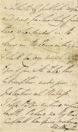Wellington Arthur Wellesley (duke of), Lettera autografa firmata.Datata 3...