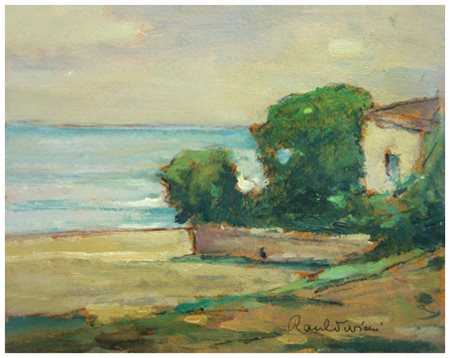 RAUL VIVIANI Firenze 1883 – Rapallo 1965 Senza titolo Olio su tavola 21,5 x...