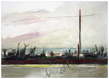 TONINO GOTTARELLI Imola 1920 – Imola 2007 Case in lontananza 1993 Olio su...