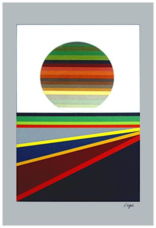 FERDINANDO COPPOLA Viareggio 1945 Al di là del molo Collage su cartone 30 x...