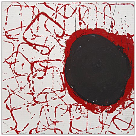 PAOLO MASI Firenze 1933 Senza titolo 2009 Olio su cartone 40 x 40. Firma e...