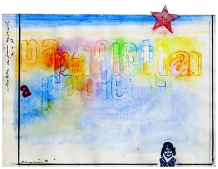 GIANLUIGI MATTIA Venaria Reale 1940 Senza titolo 1977 T.m. e collage su carta...