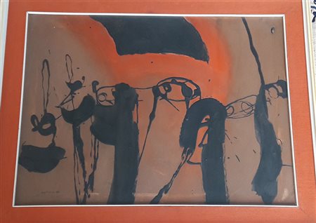 Mario Fusco "Composizione astratta" - 1960 - Olio su tela - cm 60x80 - Firma...
