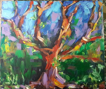 Susanna Viale "Vegetazione brasiliana" - Acrilico su cartoncino intelato - cm...