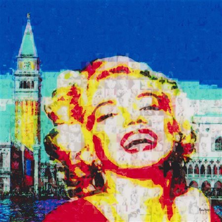 Maria Murgia "Marilyn Monroe a Venezia" - 2015 - Fotomosaico digitale - cm...