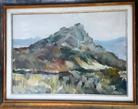 Leonardo Stroppa "Paesaggio montano" - Olio su tela - cm 50x70 - Firma in...