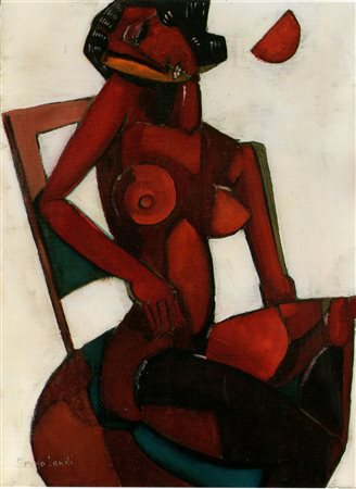 Bruno Landi "Nudino" - olio su tela - cm 40x30 - Firma dell'artista in basso...