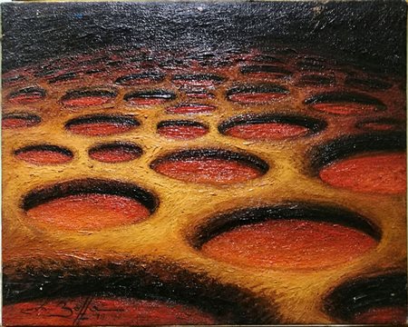 Giovanni Boffa "Mondo arcaico" -1978 - Olio su tela - cm 40x50 - Firma e data...