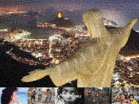 Maria Murgia "Infanzia giocata" - 2015 - Fotomosaico digitale - cm 90x120 -...