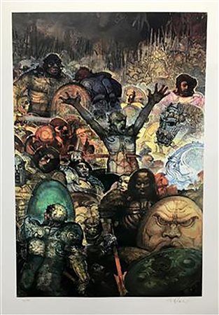 Raffaele De Rosa "S.T." - Litografia - cm 70x50 - Es. n. 31/50 - Firma...