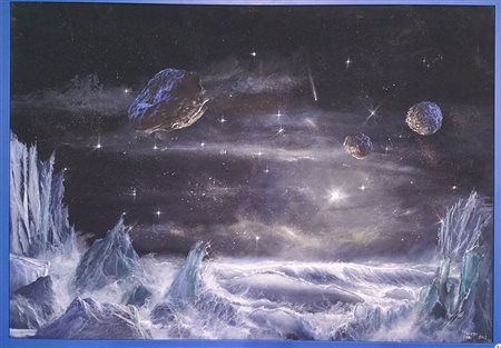 Mauro Pani "Paesaggio Apocalittico" - 2013 - Acrilici su tela - cm 70x100 -...