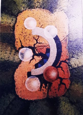 Gianfranco Rontani "Composizione" - Olio su tela - cm 80x60 - Firma...