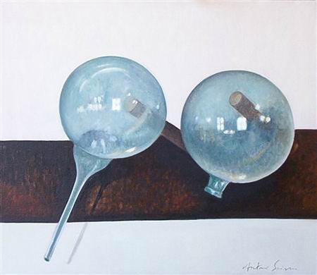 Antonio Sciacca "Alchimia" - Olio su tela - cm 60x70 - Firma dell'artista in...