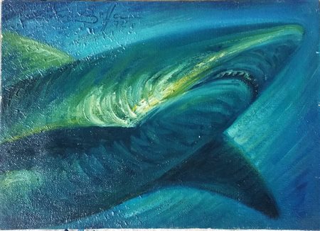 Giovanni Boffa "Denti terribili" 1972 - Olio su tela - cm 50x70 - Firma in...