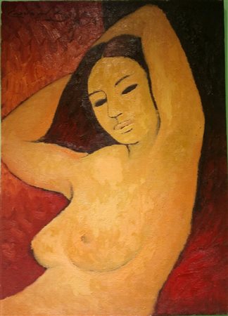 Giovanni Boffa "Riposo" - 1979 - Olio su tela - cm 70x50 - Firma dell'artista...