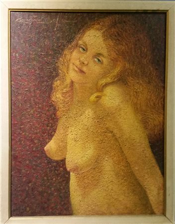 Giovanni Boffa "Sbarazzina" - 1971 - Olio su tela - cm 65x50 - Firma...