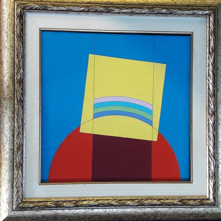 Eugenio Carmi "Raccontando" - 2004 - Olio su tela - cm 40x40 - Firma...