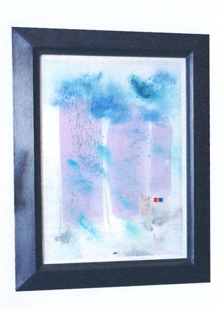 Sergio Agosti "Canto gregoriano" - 1996 -Tecnica mista su carta da riso - cm...