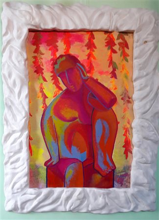 Sandro Chia "S.T." 2000 - Monotipo - cm 126x96 - Autentica e archivio...