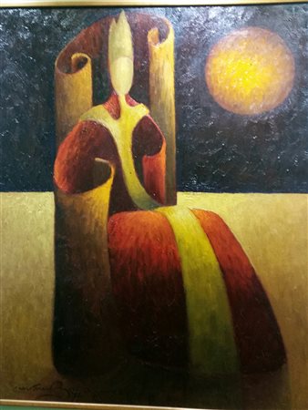 Giovanni Boffa "La fine di un impero" - 1978 - Olio su tela - cm 100x80 -...