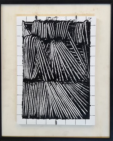 Emilio Scanavino "Tramature" - Serigrafia su piastrella - cm 37x27 -...