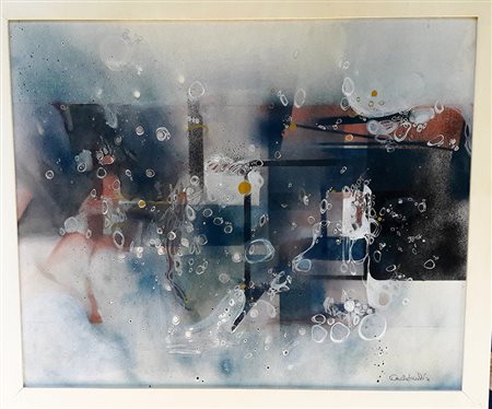 Ornella Lucchi "Pulviscolo stellare" - Olio su masonite - cm 66x80 - Firma in...