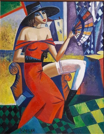 Isaac Kaplan "Flamenco" - 2015 - Olio su tela - cm 50x40 - Firma dell'artista...