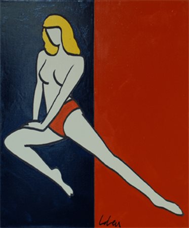 LODOLA MARCO Dorno (Pavia) 1955 Senza titolo Tecnica mista e smalti su tela...