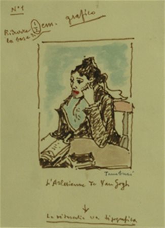 TAMBURI ORFEO Jesi (Ancona) 1910 - Parigi 1994 Senza titolo Tecnica mista su...