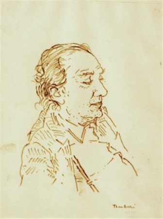 TAMBURI ORFEO Jesi (Ancona) 1910 - Parigi 1994 Senza titolo Tecnica mista su...