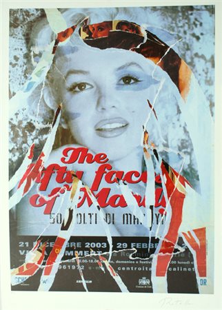 ROTELLA MIMMO Catanzaro 1918 - Milano 2006 Omaggio a Marilyn Multiplo e...