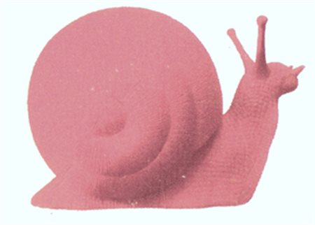 KICCO Biella 1969 Chiocciola Multiplo in plastica rosa es n° 2/200 55 x 40 cm...