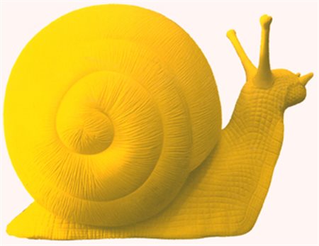 KICCO Biella 1969 Chiocciola Multiplo in plastica gialla es n° 3/99 110 x 82...