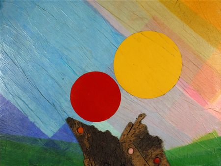 CRIPPA ROBERTO Monza 1921 - Bresso 1972 Senza titolo - 1970 Sughero e collage...