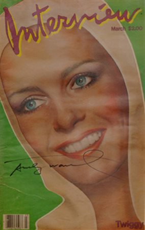 WARHOL ANDY Philadelphia 1930 - New York 1987 Interview - Twiggy Stampa 27 x...