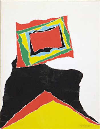 CRIPPA ROBERTO Monza 1921 - Bresso 1972 Senza titolo - 1970 Collage su carta...