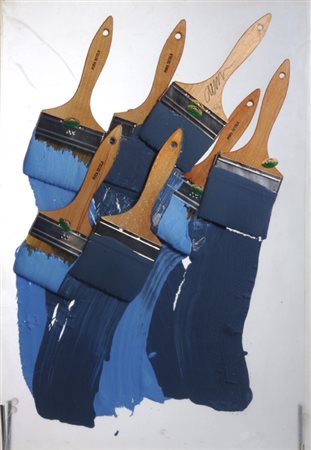 ARMAN FERNANDEZ Nizza (Francia) 1928 - 2005 Pinceaux bleus - 1990 Inclusione...