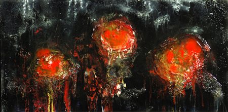 BOVOLONI ALFREDO Milano 1953 Energia - 2010 Tecnica mista su tela 80 x 40 cm...