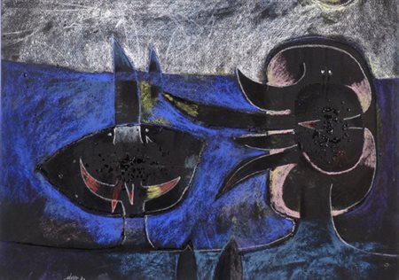 DOVA GIANNI Roma 1925 - Pisa 1991 Senza titolo - 1981 Pastello su carta 65 x...