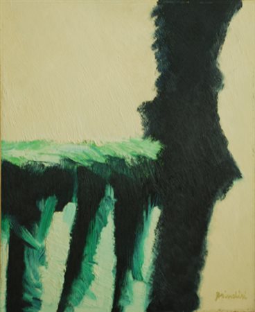 BRINDISI REMO Roma 1918 - Lido di Spina 1996 Composizione - 1958 Olio su...