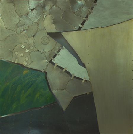 CERETTI MINO Milano 1930 Senza titolo - 1976 Tecnica mista su metallo e...