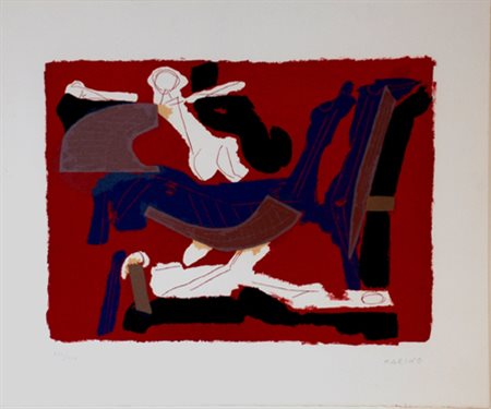 MARINI MARINO Pistoia 1901 - Viareggio 1980 Chevaux et cavaliers VI - 1972...