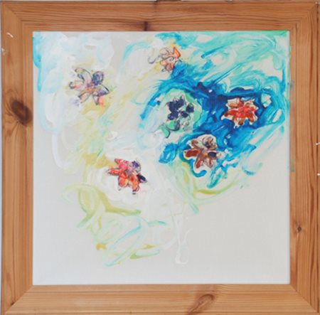 SCHIFANO MARIO Roma 1921 - 1999 Colorati - 1996 Smalto su tela 50 x 50 cm...