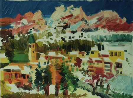 FACCINCANI ATHOS Peschiera del Garda 1951 Senza titolo Olio su tela 40 x 30...